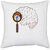 UDNAG White Polyester '| Brain' Pillow Cover [16 Inch X 16 Inch]