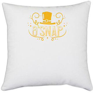                       UDNAG White Polyester 'Snap | o'snap' Pillow Cover [16 Inch X 16 Inch]                                              
