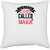 UDNAG White Polyester 'Grand Father | 02 blessed to be called nana' Pillow Cover [16 Inch X 16 Inch]