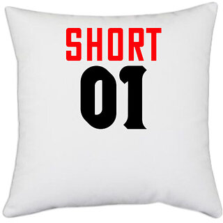                       UDNAG White Polyester 'Couple | short 01' Pillow Cover [16 Inch X 16 Inch]                                              