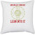 UDNAG White Polyester 'Motorcycle | when life throws you a curve lean into it' Pillow Cover [16 Inch X 16 Inch]