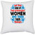 UDNAG White Polyester 'Mother | found the strongest' Pillow Cover [16 Inch X 16 Inch]