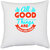 UDNAG White Polyester 'Adventure | all good things are wild and free' Pillow Cover [16 Inch X 16 Inch]
