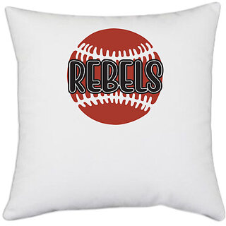                       UDNAG White Polyester 'Rebel | Rebels2' Pillow Cover [16 Inch X 16 Inch]                                              