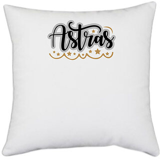                       UDNAG White Polyester 'Astras | astras' Pillow Cover [16 Inch X 16 Inch]                                              