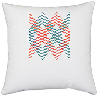                       UDNAG White Polyester 'Illustration | Drawing6' Pillow Cover [16 Inch X 16 Inch]                                              