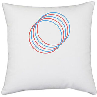                       UDNAG White Polyester 'Illustration | Drawing' Pillow Cover [16 Inch X 16 Inch]                                              