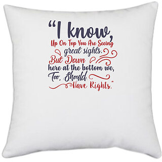                       UDNAG White Polyester 'Quote1 | Dr. Seuss' Pillow Cover [16 Inch X 16 Inch]                                              