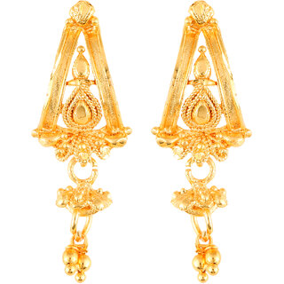                       Vighnaharta Elegant Twinkling Beautiful Gold Plated Screw back dangler studs Earring for Women and Girls   [VFJ1843ERG]                                              