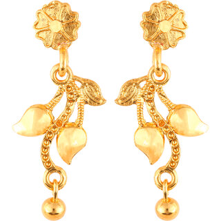                       Vighnaharta Elegant Twinkling Beautiful Gold Plated Screw back dangler studs Earring for Women and Girls   [VFJ1845ERG]                                              