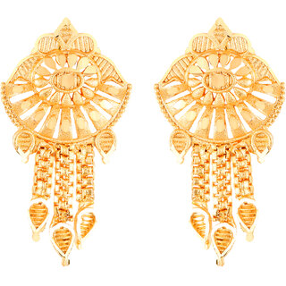                      Vighnaharta Shimmering Beautiful Gold Plated Screw back alloy studs Earring for Women and Girls   [VFJ1846ERG]                                              
