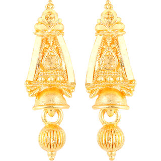                       Vighnaharta Sizzling star Gold Plated Screw back alloy dangler studs Earring for Women and Girls   [VFJ1857ERG]                                              