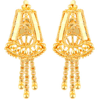                       Vighnaharta Trendy Glittering Gold Plated Screw back alloy dangler studs Earring for Women and Girls   [VFJ1858ERG]                                              