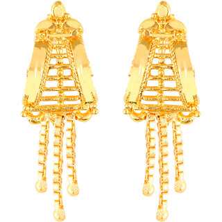                       Vighnaharta Allure Glittering Gold Plated Screw back alloy dangler studs Earring for Women and Girls   [VFJ1859ERG]                                              
