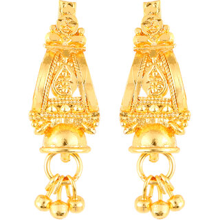                       Vighnaharta Glittering glance Gold Plated Screw back alloy dangler studs Earring for Women and Girls   [VFJ1862ERG]                                              