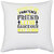UDNAG White Polyester 'Dancing | Do not be frightened, friend. Let us dance' Pillow Cover [16 Inch X 16 Inch]