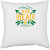 UDNAG White Polyester 'Mardi Gras | JUST BEAD IT' Pillow Cover [16 Inch X 16 Inch]