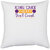 UDNAG White Polyester 'Mardi Gras | King cake calories don't count' Pillow Cover [16 Inch X 16 Inch]