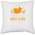 UDNAG White Polyester 'Pig | A pig painted gold is still a pig' Pillow Cover [16 Inch X 16 Inch]