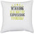 UDNAG White Polyester 'Tennis | Winning is a way of expressing yourself' Pillow Cover [16 Inch X 16 Inch]