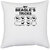 UDNAG White Polyester 'Dog | My Beagles tricks' Pillow Cover [16 Inch X 16 Inch]
