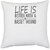 UDNAG White Polyester 'Dog | Life is better with a basset hound' Pillow Cover [16 Inch X 16 Inch]
