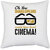 UDNAG White Polyester 'Television | Would have loved cinema' Pillow Cover [16 Inch X 16 Inch]
