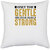 UDNAG White Polyester 'Strong | Only the gentle are ever really strong' Pillow Cover [16 Inch X 16 Inch]
