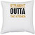 UDNAG White Polyester 'Cooking | Straight outta the kitchen' Pillow Cover [16 Inch X 16 Inch]