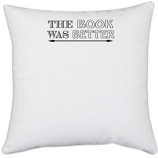                       UDNAG White Polyester 'Runner | world is okayest runner' Pillow Cover [16 Inch X 16 Inch]                                              