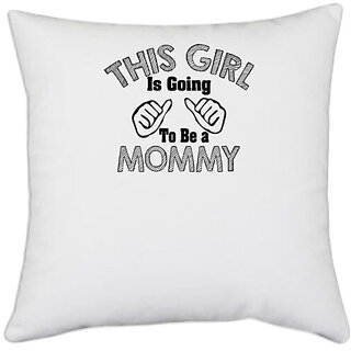                       UDNAG White Polyester 'Wife | world is okayest wife,u' Pillow Cover [16 Inch X 16 Inch]                                              