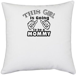                       UDNAG White Polyester 'Father | worlds okayest dad' Pillow Cover [16 Inch X 16 Inch]                                              