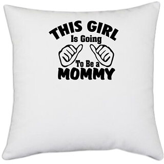                       UDNAG White Polyester 'Daughter | you can not scare me i have a daughter,o' Pillow Cover [16 Inch X 16 Inch]                                              