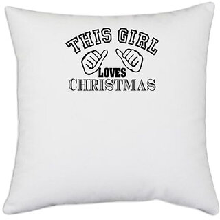                       UDNAG White Polyester 'Death | Danger1' Pillow Cover [16 Inch X 16 Inch]                                              
