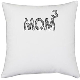                       UDNAG White Polyester 'Christmass | santa is helper' Pillow Cover [16 Inch X 16 Inch]                                              