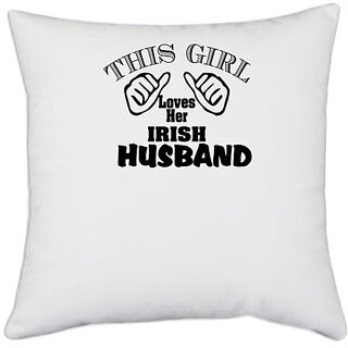                       UDNAG White Polyester 'Death | Danger4' Pillow Cover [16 Inch X 16 Inch]                                              