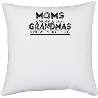                       UDNAG White Polyester 'Tacos | tacos and tequila' Pillow Cover [16 Inch X 16 Inch]                                              