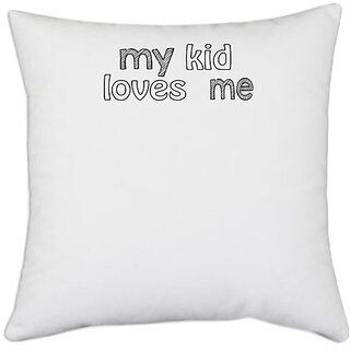                       UDNAG White Polyester 'Reading | the book was better,m' Pillow Cover [16 Inch X 16 Inch]                                              