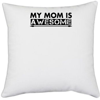                       UDNAG White Polyester 'Parents | this girl has amazing parents' Pillow Cover [16 Inch X 16 Inch]                                              