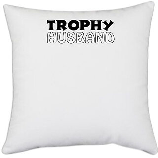                       UDNAG White Polyester 'Death | Skull24' Pillow Cover [16 Inch X 16 Inch]                                              