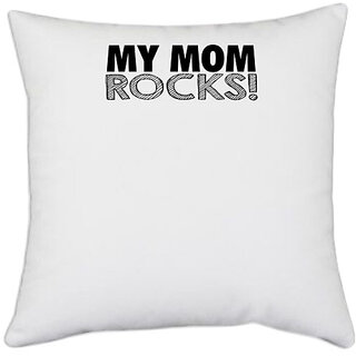                       UDNAG White Polyester 'Mother | this girl is going to be a mommy' Pillow Cover [16 Inch X 16 Inch]                                              