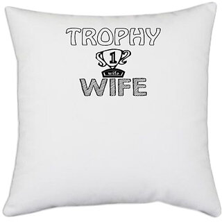                       UDNAG White Polyester 'Death | Skull29' Pillow Cover [16 Inch X 16 Inch]                                              