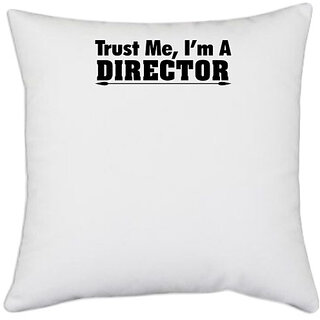                       UDNAG White Polyester 'Death | Skull31' Pillow Cover [16 Inch X 16 Inch]                                              