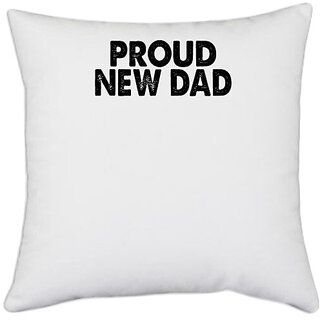                       UDNAG White Polyester 'Uncle | this man is going to be a uncle,p' Pillow Cover [16 Inch X 16 Inch]                                              