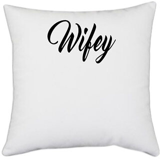                       UDNAG White Polyester 'Death | Skull31' Pillow Cover [16 Inch X 16 Inch]                                              