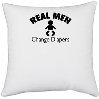                       UDNAG White Polyester 'Uncle | uncle the man the myth' Pillow Cover [16 Inch X 16 Inch]                                              
