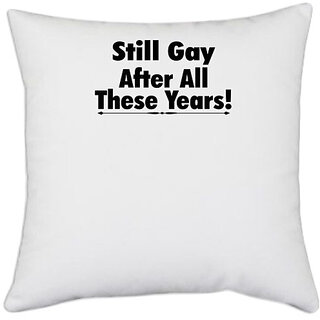                       UDNAG White Polyester 'Dad | world is best dad est 2019' Pillow Cover [16 Inch X 16 Inch]                                              