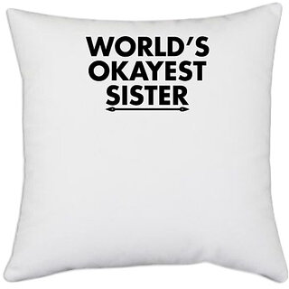                       UDNAG White Polyester 'Baby | Welcome to the world baby' Pillow Cover [16 Inch X 16 Inch]                                              