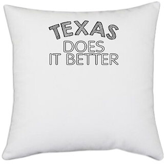                      UDNAG White Polyester 'Father | world is okayest dad,j' Pillow Cover [16 Inch X 16 Inch]                                              