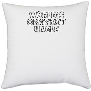                       UDNAG White Polyester 'Child | Stay wild my child' Pillow Cover [16 Inch X 16 Inch]                                              